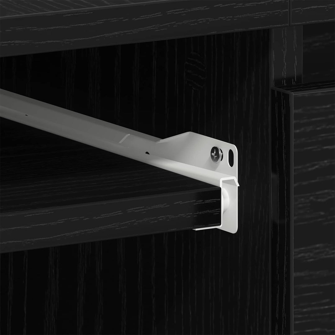 Bord med skuffe Sort eg 140 x 50 x 76 cm Konstrueret træ