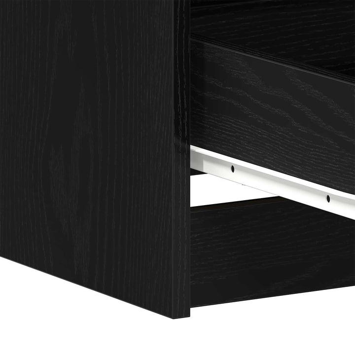 Bord med skuffe Sort eg 140 x 50 x 76 cm Konstrueret træ