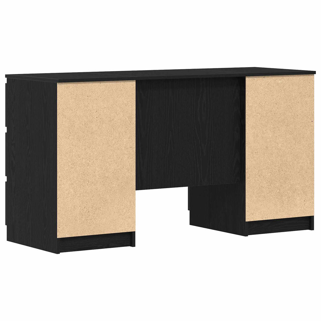 Bord med skuffe Sort eg 140 x 50 x 76 cm Konstrueret træ
