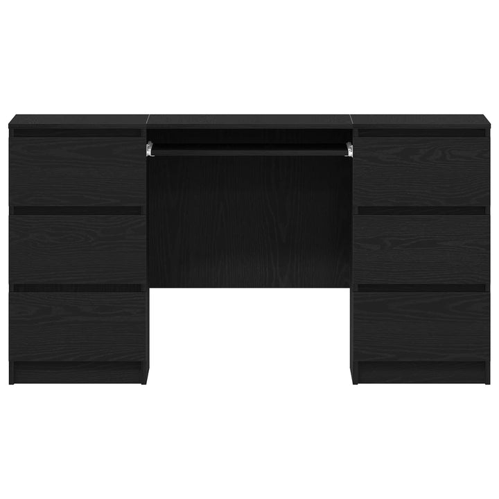 Bord med skuffe Sort eg 140 x 50 x 76 cm Konstrueret træ