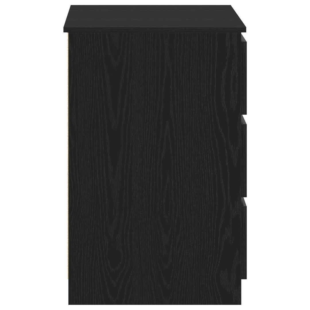 Bord med skuffe Sort eg 140 x 50 x 76 cm Konstrueret træ