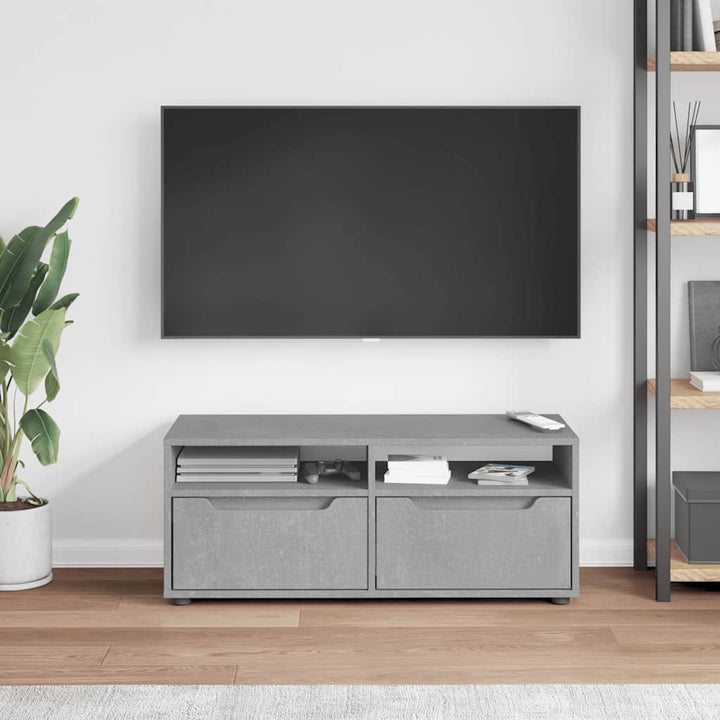 tV-bord VISNES 100x40x38 cm konstrueret træ betongrå