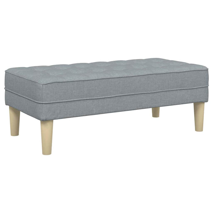 bænk med pude Lysegrå 113 x 57 x 39 cm Stof