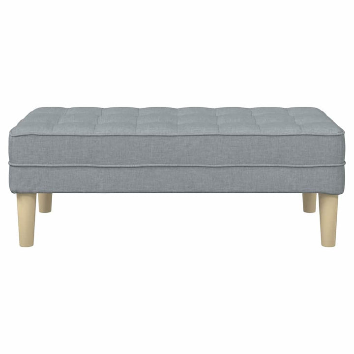 bænk med pude Lysegrå 113 x 57 x 39 cm Stof