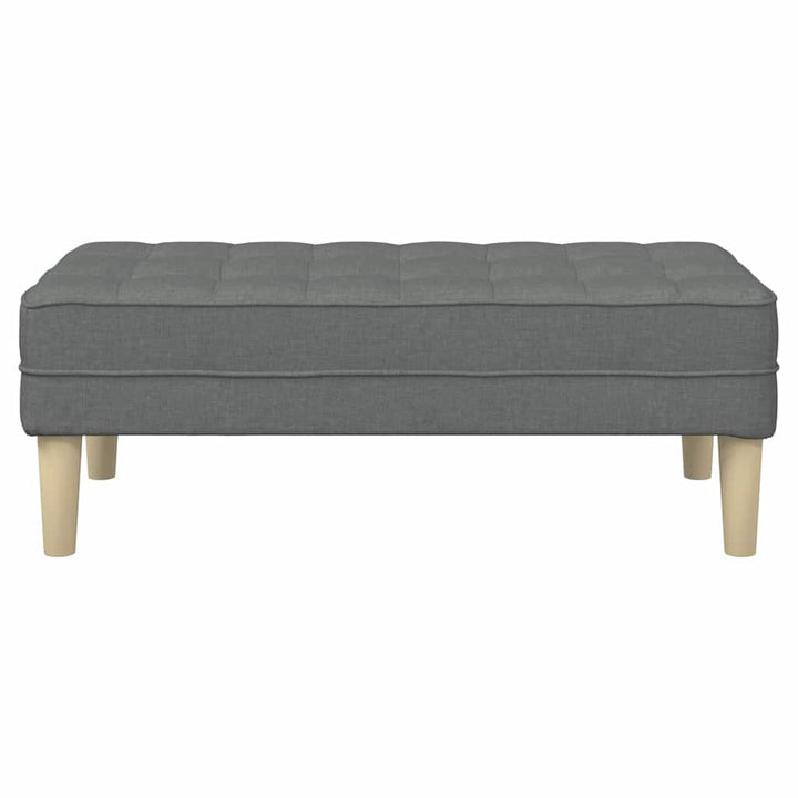bænk med pude Mørkegrå 113 x 57 x 39 cm Stof