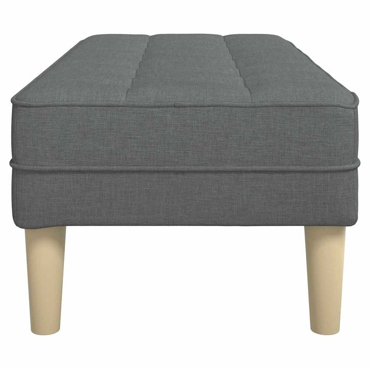 bænk med pude Mørkegrå 113 x 57 x 39 cm Stof