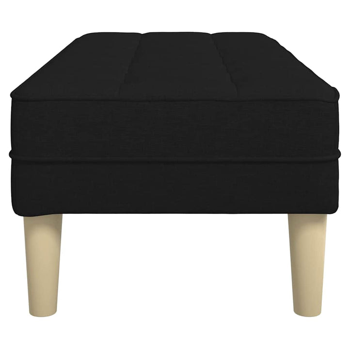 bænk med pude Sort 113 x 57 x 39 cm Stof