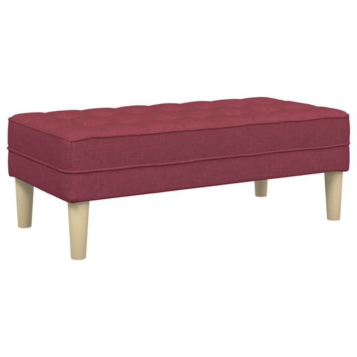 bænk med pude Vinrød 113 x 57 x 39 cm Stof