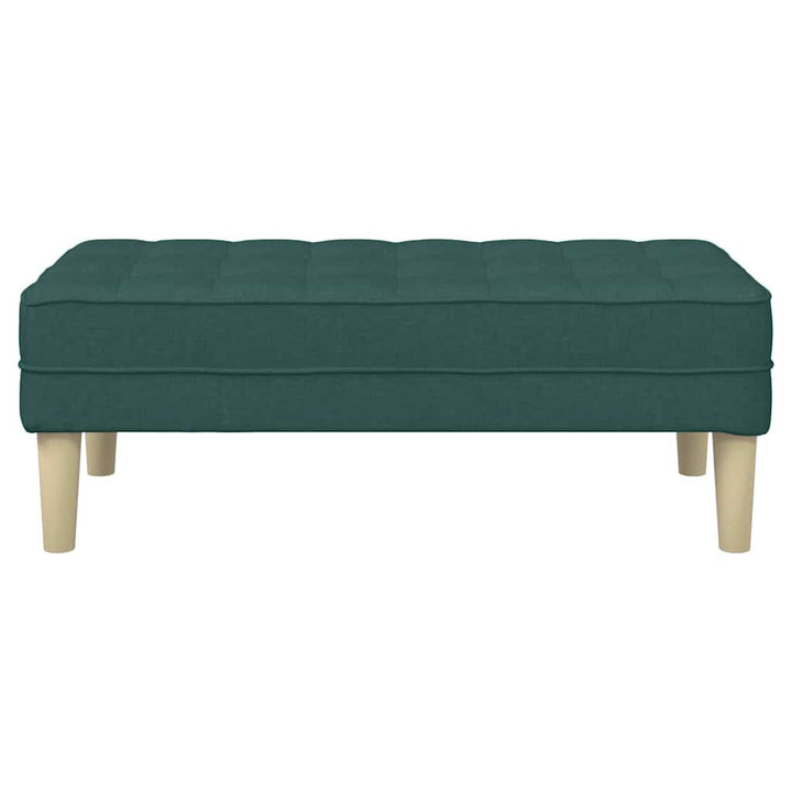 bænk med pude Mørkegrøn 113 x 57 x 39 cm Stof