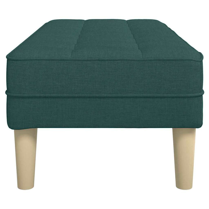 bænk med pude Mørkegrøn 113 x 57 x 39 cm Stof