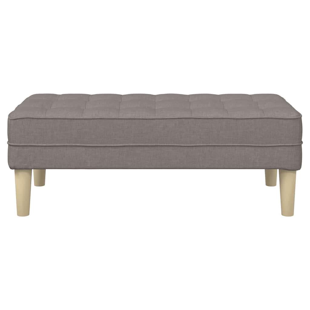 bænk med pude Gråbrun 113 x 57 x 39 cm Stof