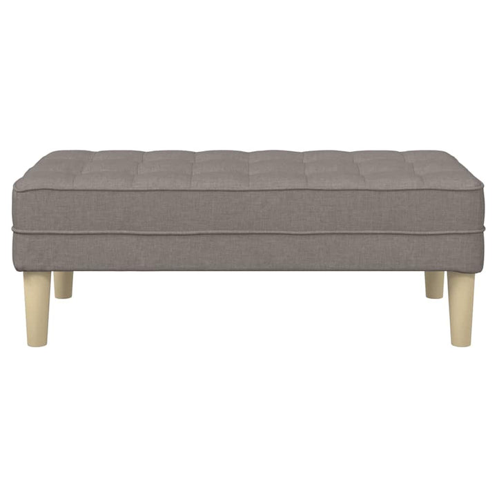 bænk med pude Gråbrun 113 x 57 x 39 cm Stof