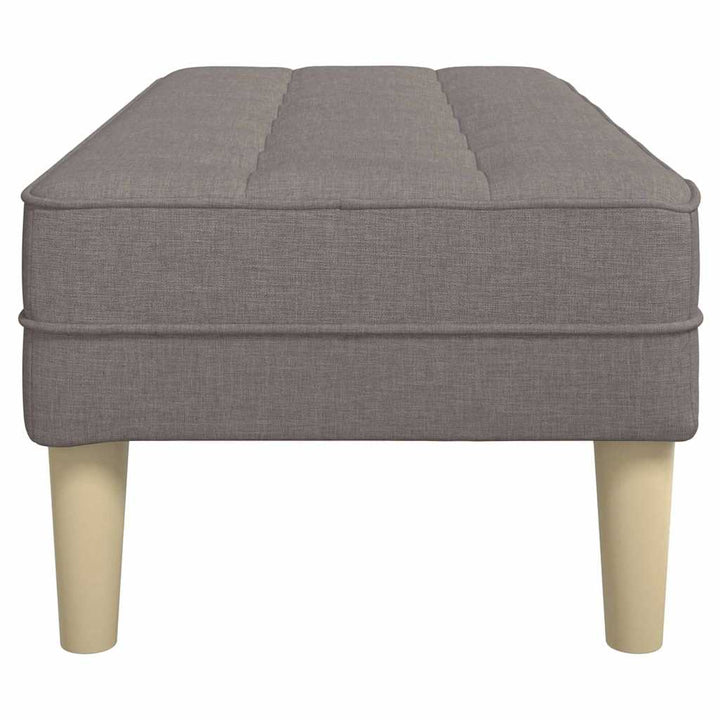 bænk med pude Gråbrun 113 x 57 x 39 cm Stof