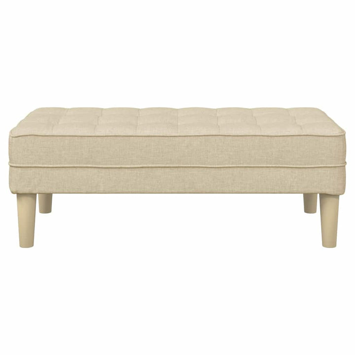 bænk med pude Creme 113 x 57 x 39 cm Stof