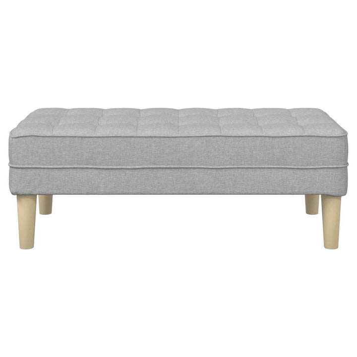 bænk med pude Skygrå 113 x 57 x 39 cm Stof