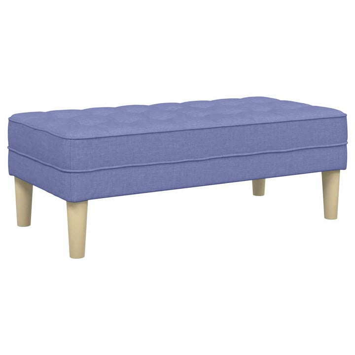 bænk med pude Jeans blå 113 x 57 x 39 cm Stof