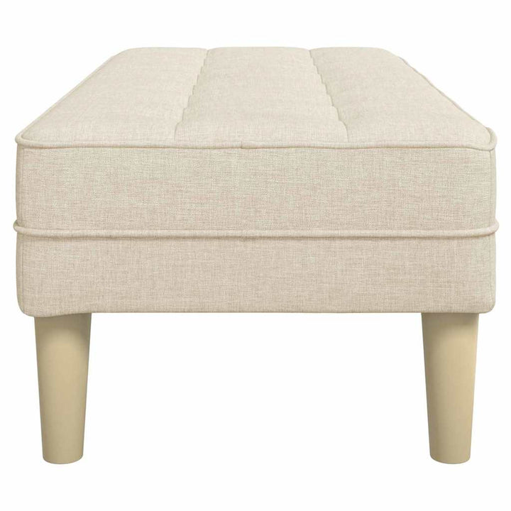 bænk med pude Linned 113 x 57 x 39 cm Stof
