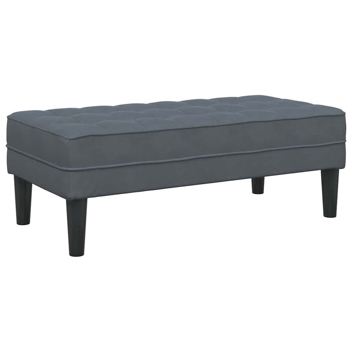 bænk med pude Mørkegrå 113 x 57 x 39 cm Fløjl