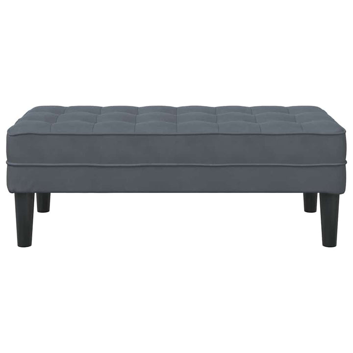 bænk med pude Mørkegrå 113 x 57 x 39 cm Fløjl