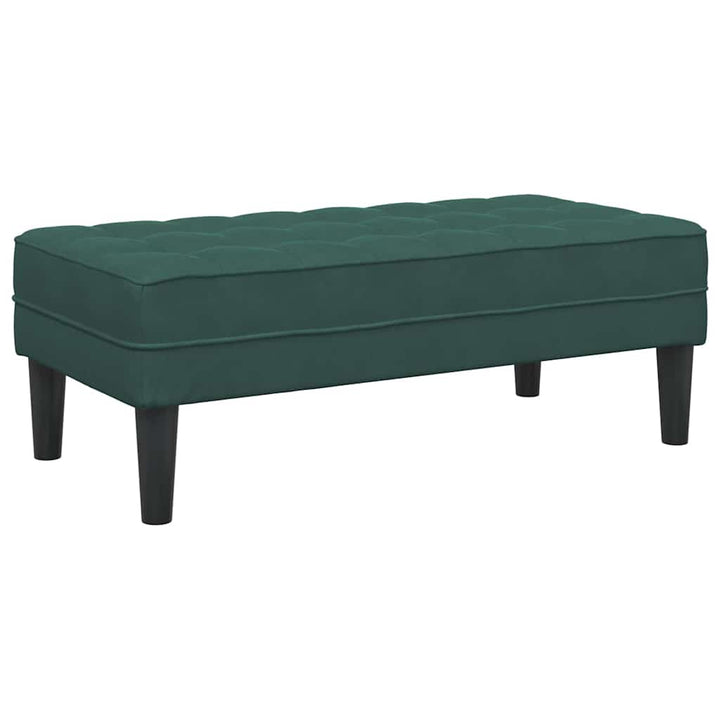 bænk med pude Mørkegrøn 113 x 57 x 39 cm Fløjl