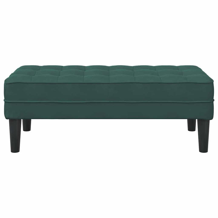 bænk med pude Mørkegrøn 113 x 57 x 39 cm Fløjl