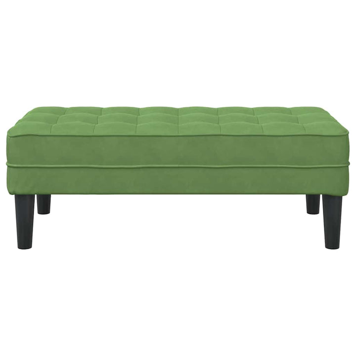 bænk med pude Lys grøn 113 x 57 x 39 cm Fløjl