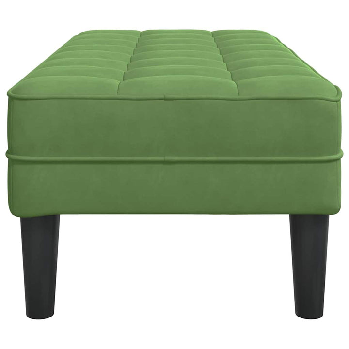 bænk med pude Lys grøn 113 x 57 x 39 cm Fløjl