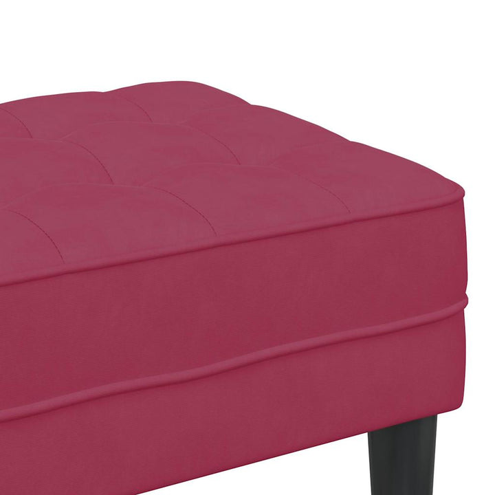 bænk med pude Vinrød 113 x 57 x 39 cm Fløjl