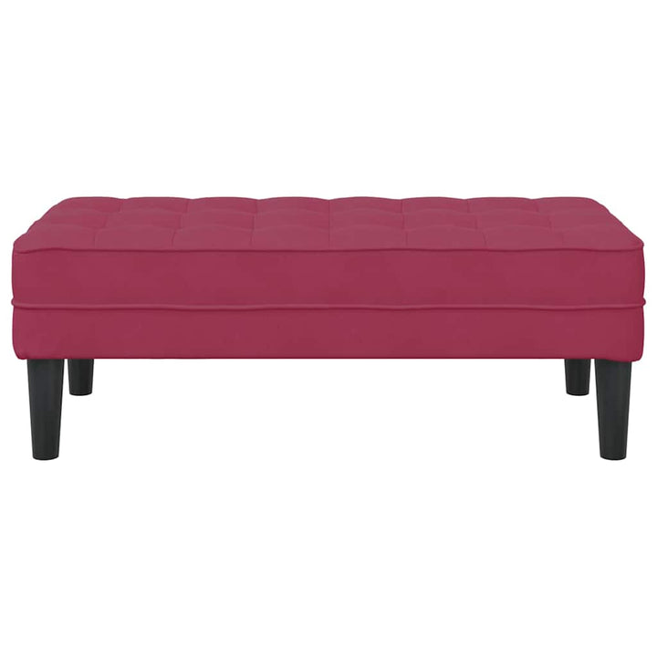 bænk med pude Vinrød 113 x 57 x 39 cm Fløjl