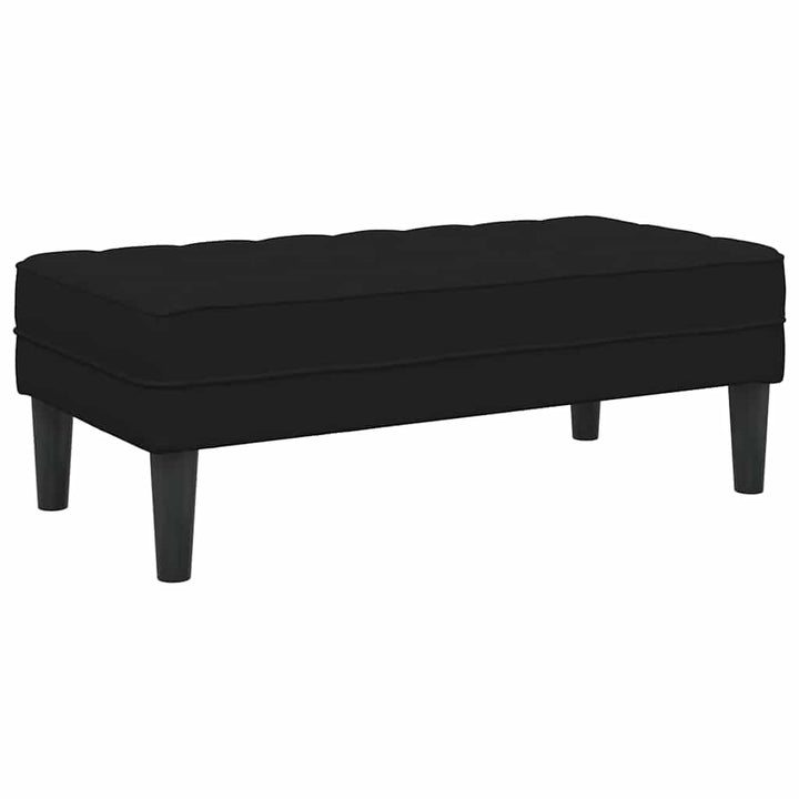 bænk med pude Sort 113 x 57 x 39 cm Fløjl