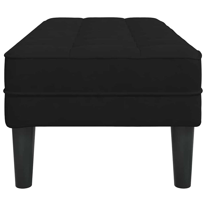 bænk med pude Sort 113 x 57 x 39 cm Fløjl