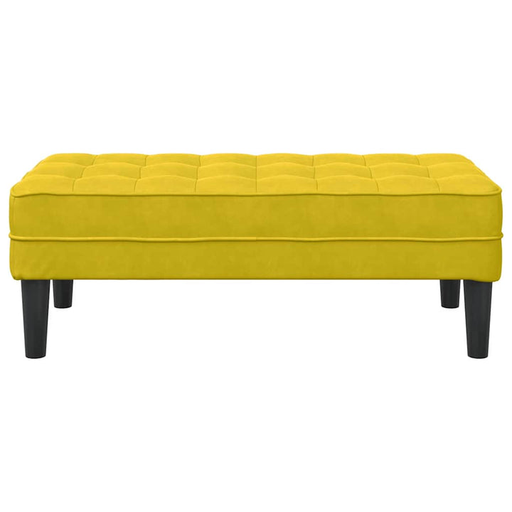 bænk med pude Gul 113 x 57 x 39 cm Fløjl