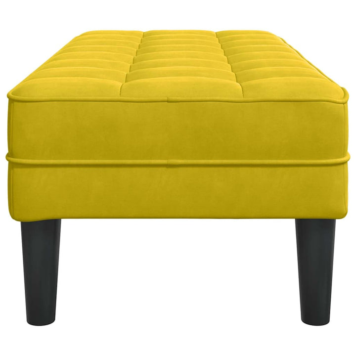 bænk med pude Gul 113 x 57 x 39 cm Fløjl
