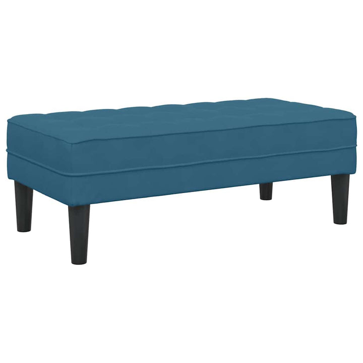 bænk med pude Blå 113 x 57 x 39 cm Fløjl