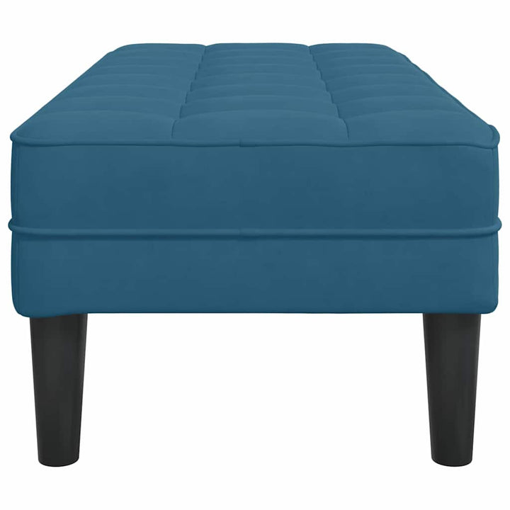 bænk med pude Blå 113 x 57 x 39 cm Fløjl