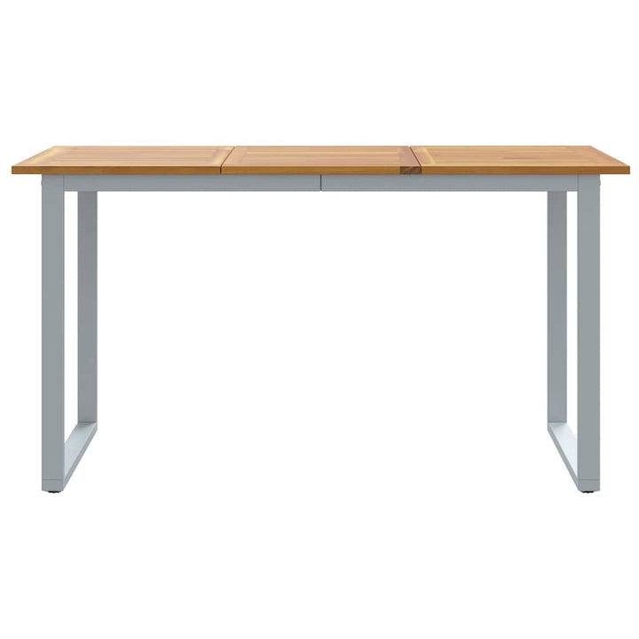 Havemøbel Bord Grå 140 x 80 x 75 cm Massivt Akacietræ