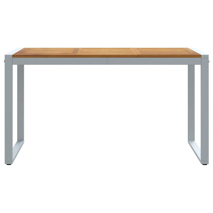 Havemøbel Bord Grå 140 x 80 x 75 cm Massivt Akacietræ