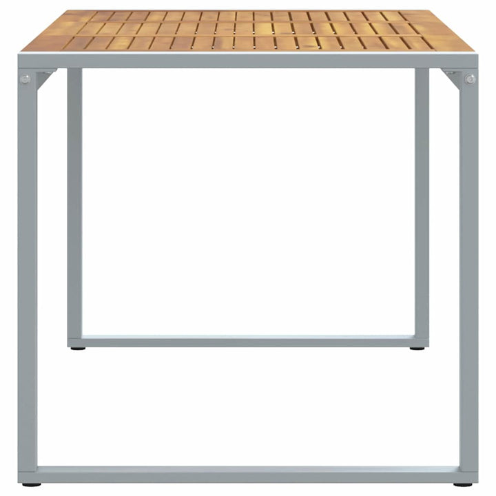 Havemøbel Bord Grå 140 x 80 x 75 cm Massivt Akacietræ