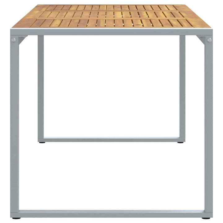Havemøbel Bord Grå 180 x 90 x 75 cm Massivt Akacietræ