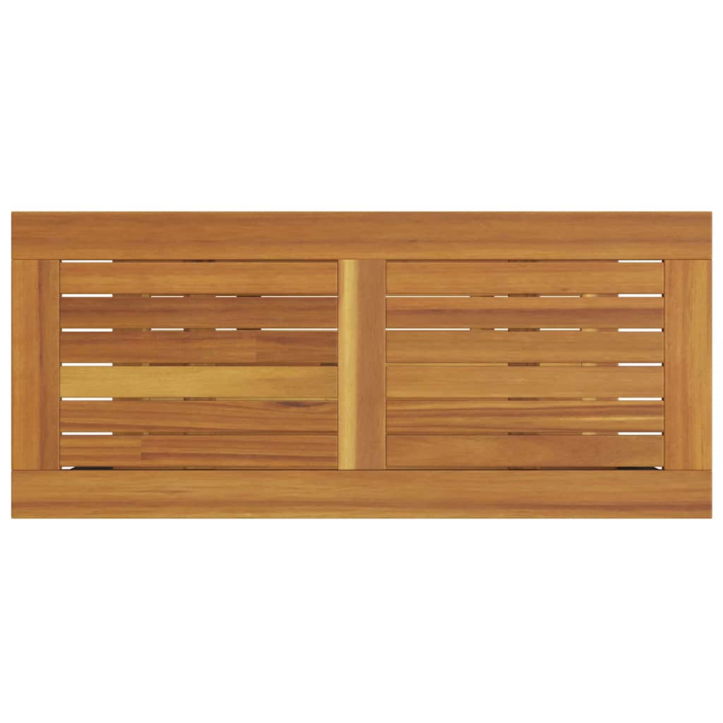Udendørs Bord med opbevaring Naturlig og grå 80 x 35 x 75 cm