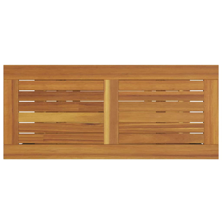 Udendørs Bord med opbevaring Naturlig og grå 80 x 35 x 75 cm