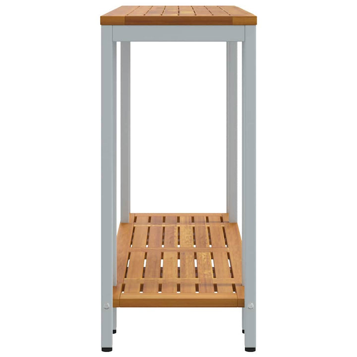 Udendørs Bord med opbevaring Naturlig og grå 110 x 35 x 75 cm
