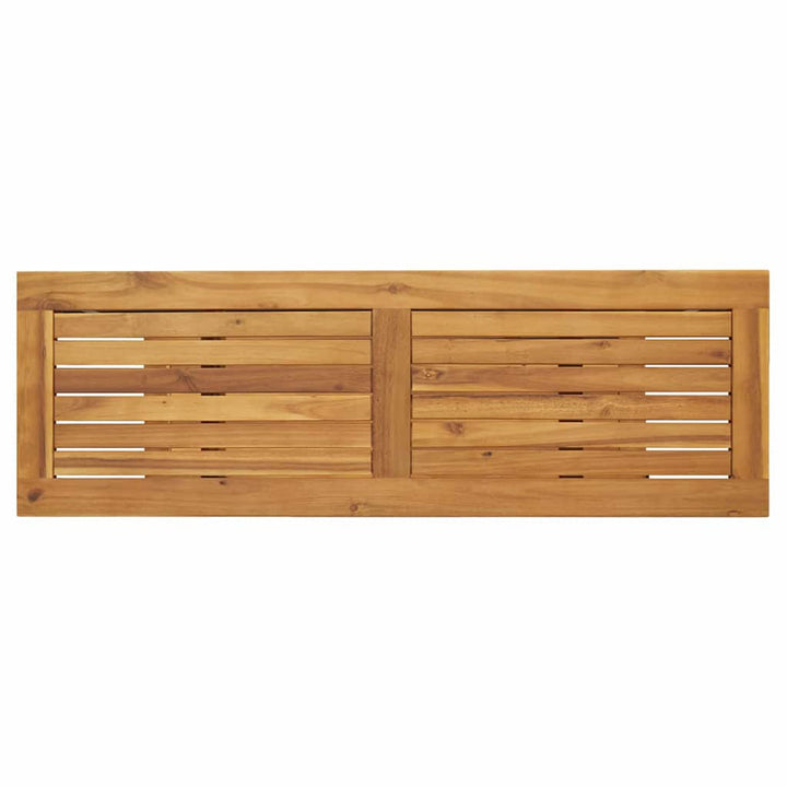 Udendørs Bord med opbevaring Naturlig og grå 110 x 35 x 75 cm