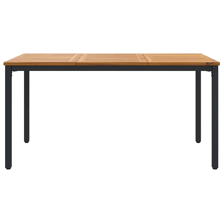 Udendørs Bord Naturlig og sort 150 x 90 x 75 cm