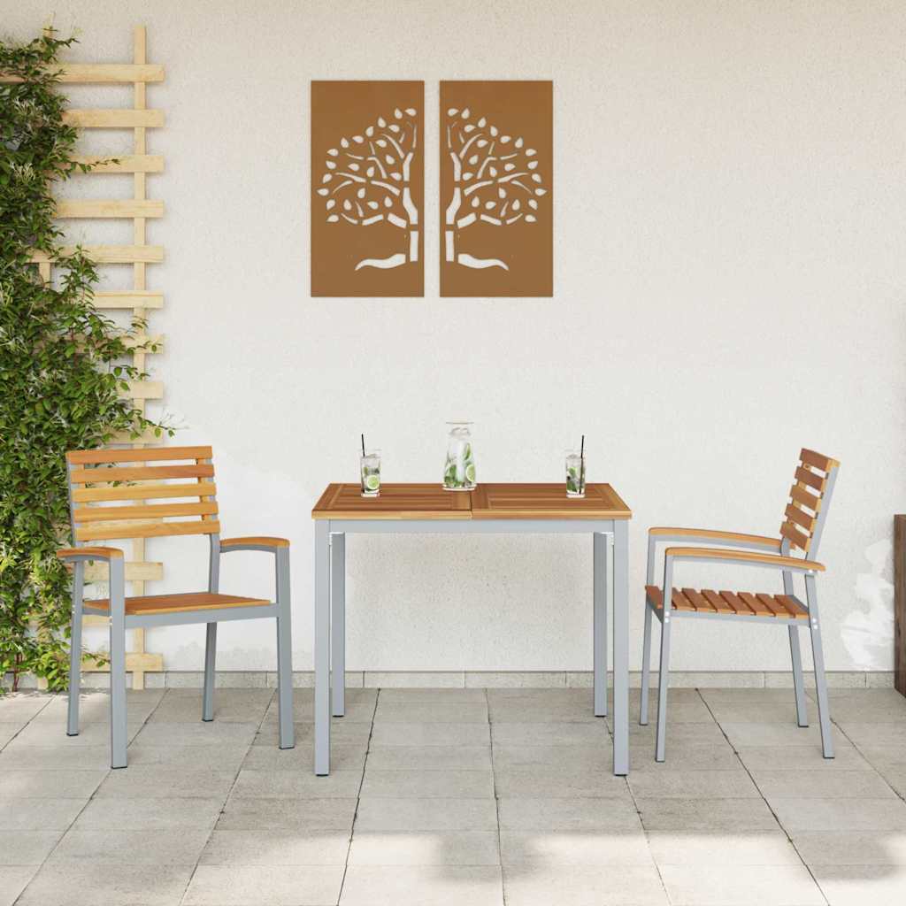 Have Stol 2 pcs Brun 56 x 57 x 87 cm Massivt Akacietræ