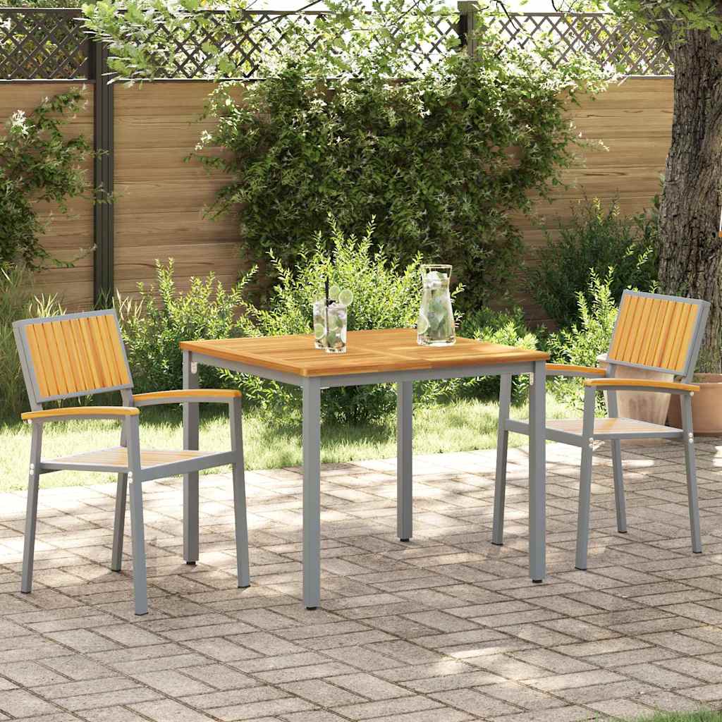 Staplestol 2 pcs Brun 56 x 57 x 87 cm Massivt Akacietræ