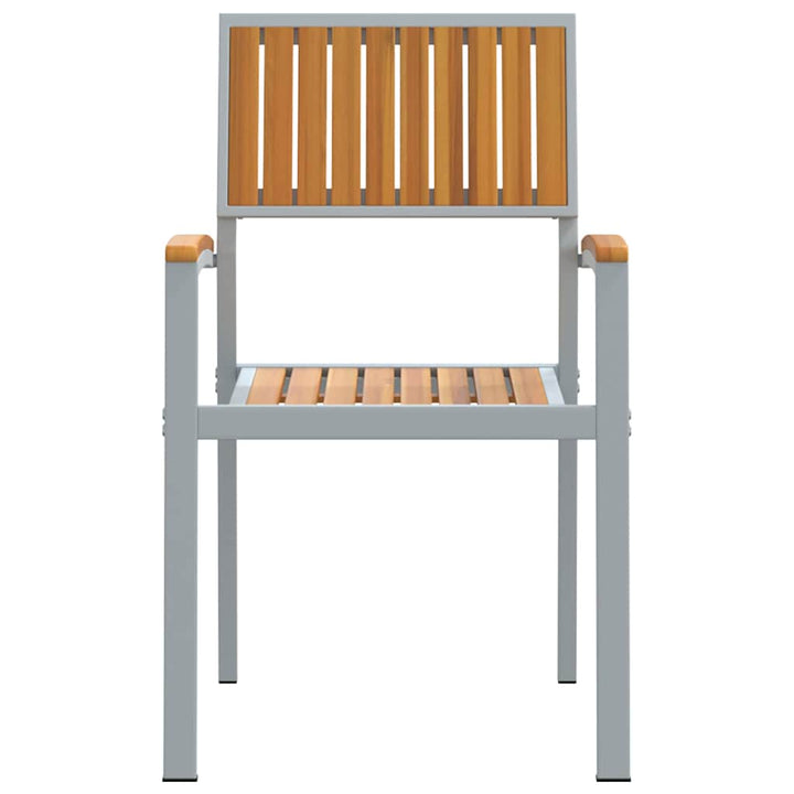 Staplestol 2 pcs Brun 56 x 57 x 87 cm Massivt Akacietræ