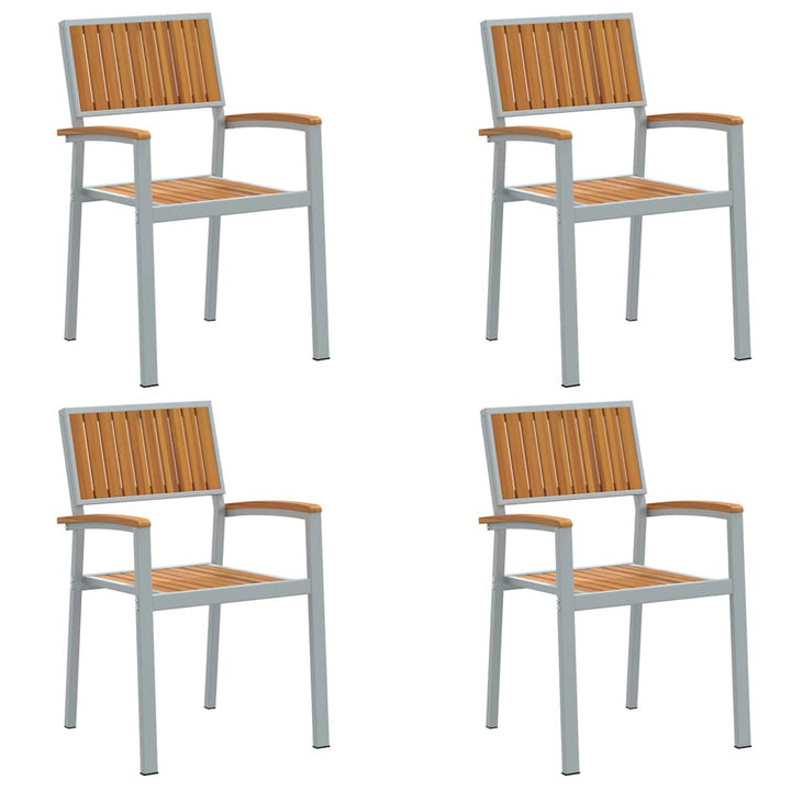 Staplestol 4 pcs Brun 56 x 57 x 87 cm Massivt Akacietræ