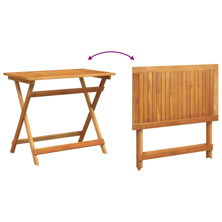Havemøbel Bord Brun 90 x 55 x 75 cm Massivt Akacietræ