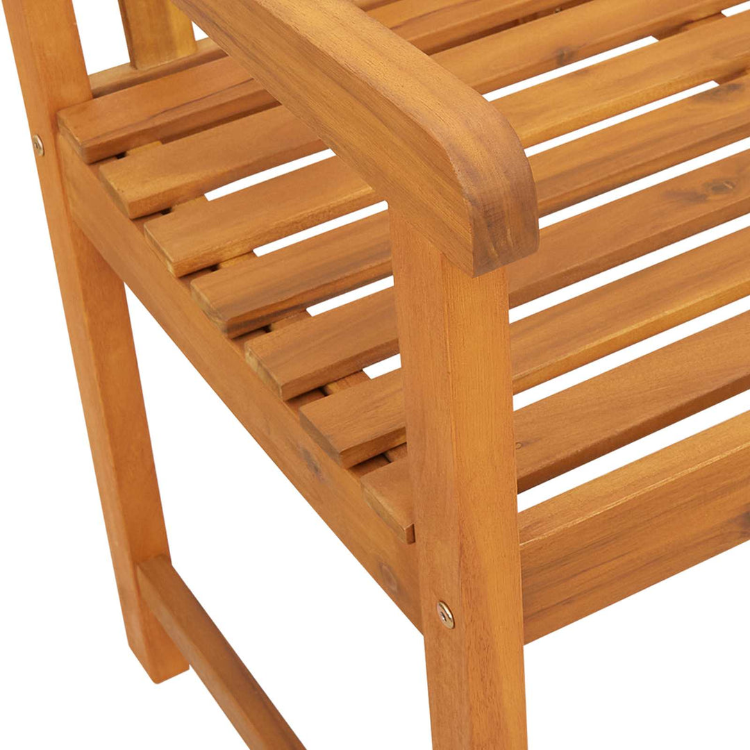 Udendørs bænk Naturfarvet 110 x 56 x 90 cm Massivt Akacietræ